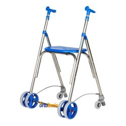 Andador aluminio Kamaleon con ruedas traseras para exterior color azul